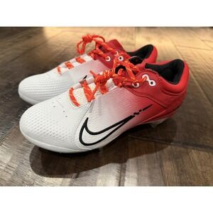 Nike Women's Hyperdiamond 4 Elite Metal Fastpitch Softball Cleats Sz 9 Red/Blk‎